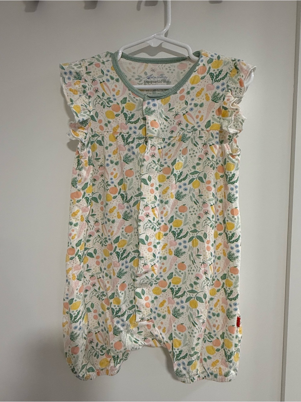 Magnetic Me, 18-24 Mo., Cream Floral Citrus Romper
